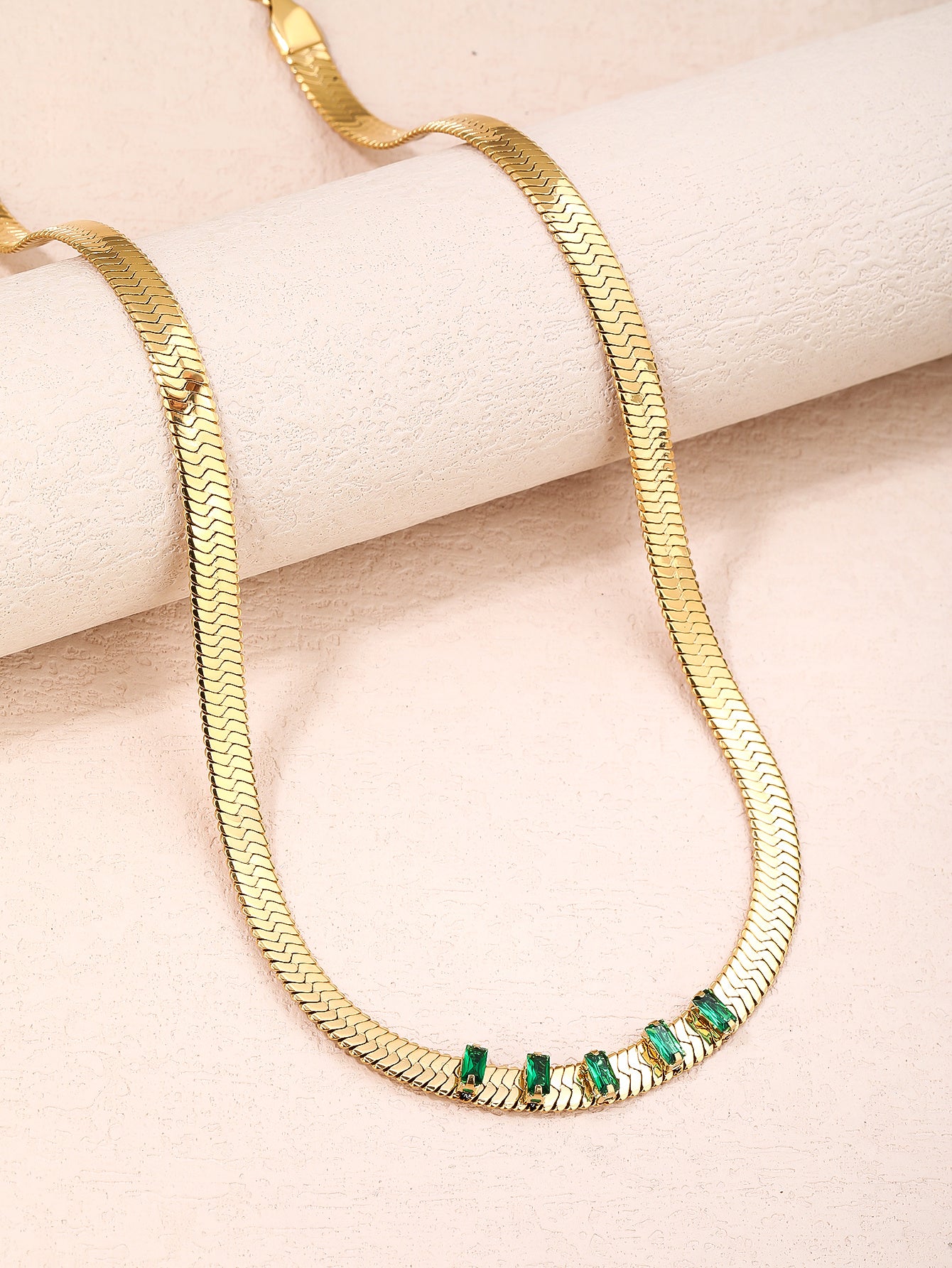 Women's Clavicle Chain Snake Bone Chain, Stainless Steel 18k Vacuum Gold Plated Jewelry - YUZENG-jewelrystore.com