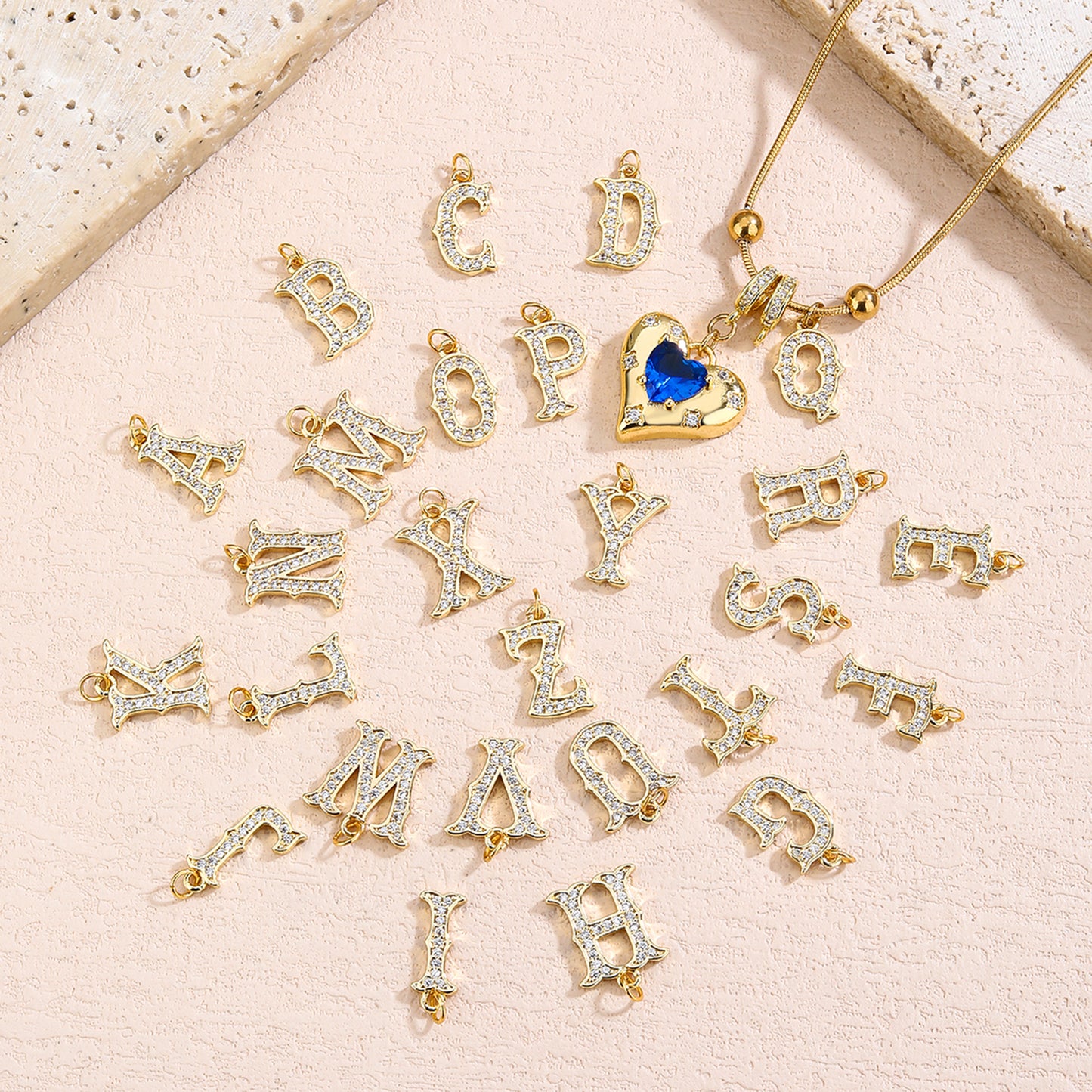 Gold Necklace for Women - Customized Name Pendant - Non-Tarnish Initial Jewelry - Trendy Letter Necklace - Gifts for Her - Love Necklace - YUZENG-jewelrystore.com