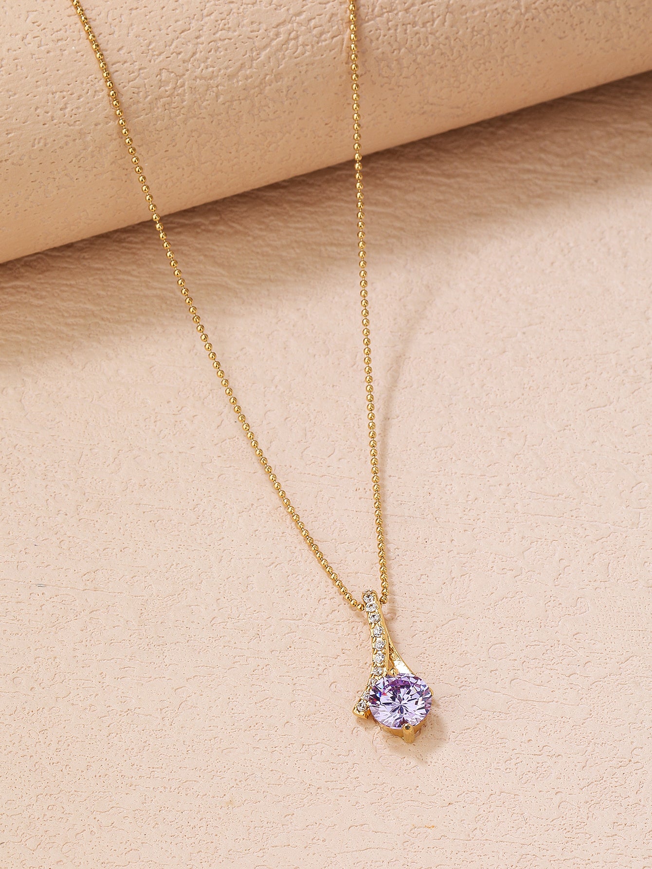 Stainless Steel Fashion Zircon Women's Pendant Necklace - YUZENG-jewelrystore.com