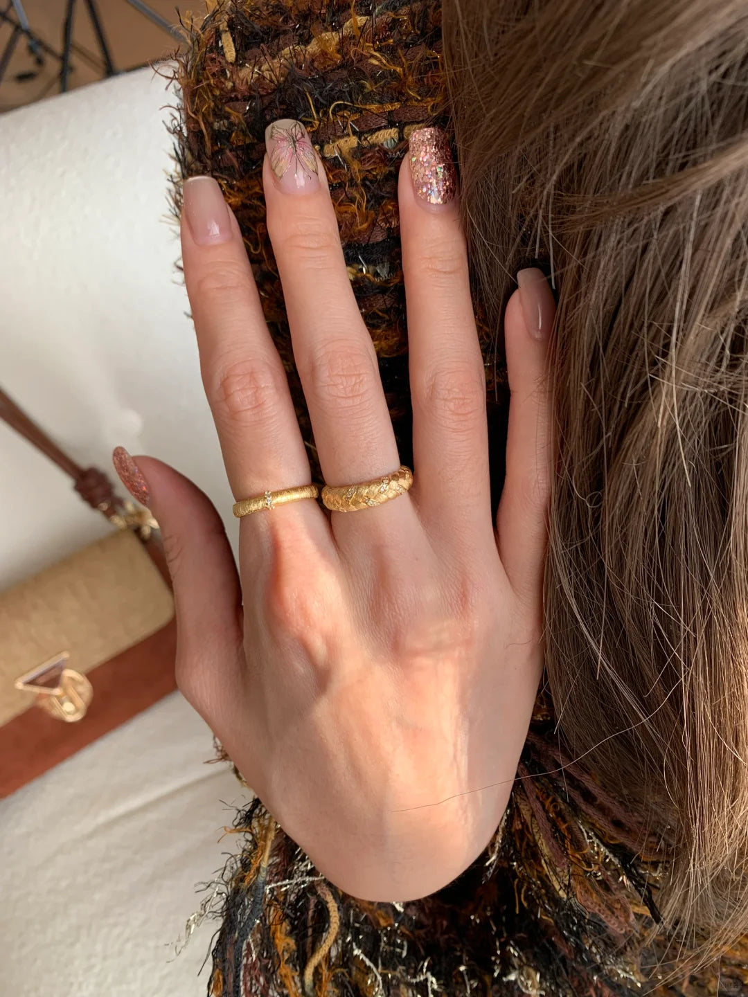 [Retro Luxe] 18K Wheat Ear Braided Ring - Vintage Braided Brushed Style, Women's Vintage Ring, Perfect for Everyday Weddings and Anniversaries - YUZENG-jewelrystore.com