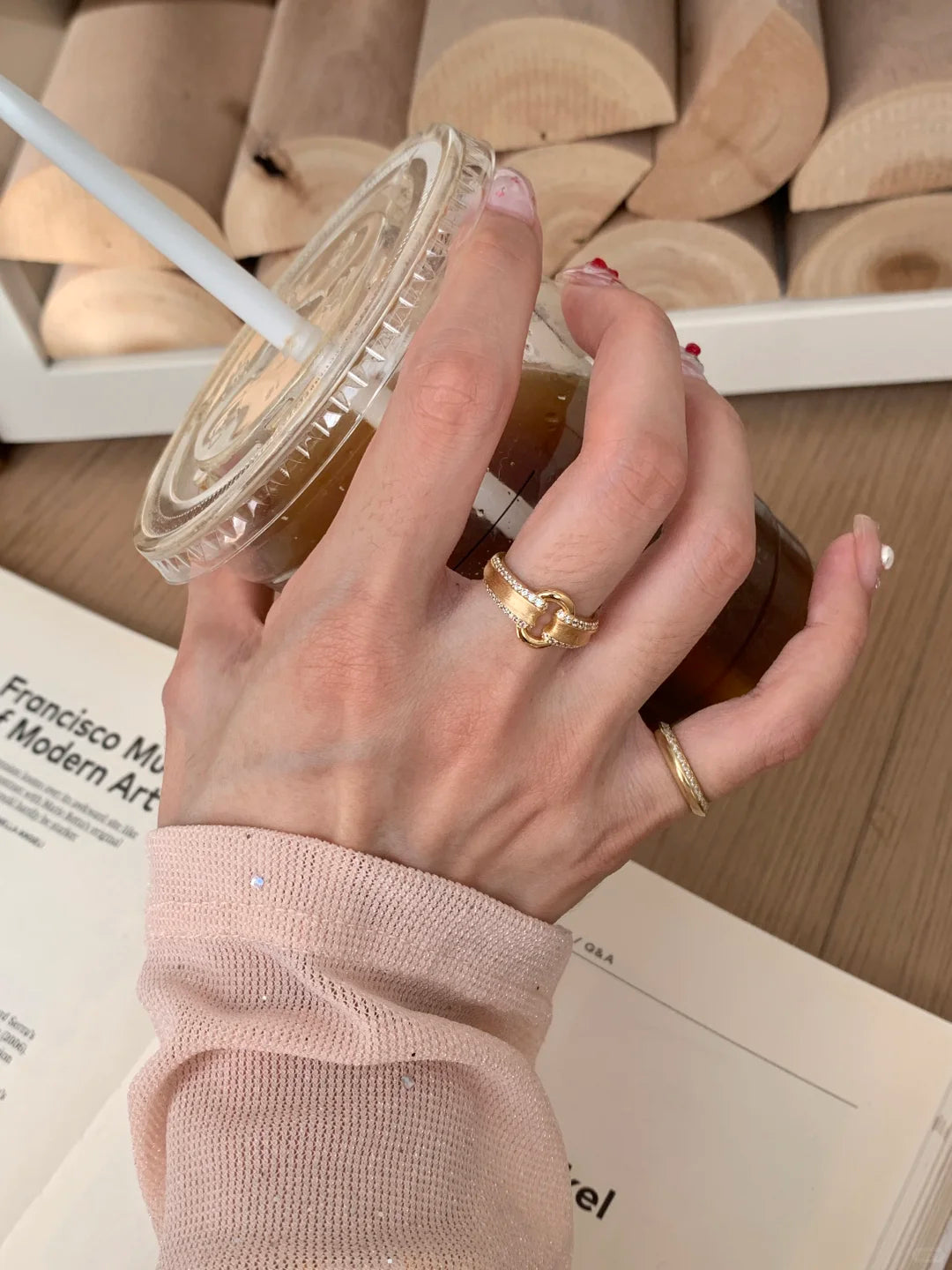 [Retro Luxe] 18K Yuanbao Ring - Vintage Brushed Style, Women's Vintage Ring Opening Adjustable, Suitable for Everyday Weddings and Anniversaries - YUZENG-jewelrystore.com