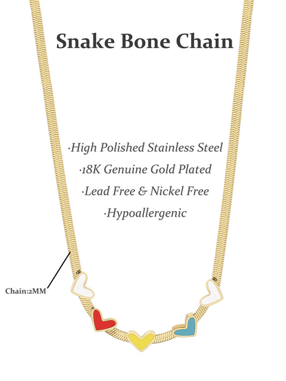 Women's Clavicle Chain Snake Bone Chain, Stainless Steel 18k Vacuum Gold Plated Jewelry - YUZENG-jewelrystore.com