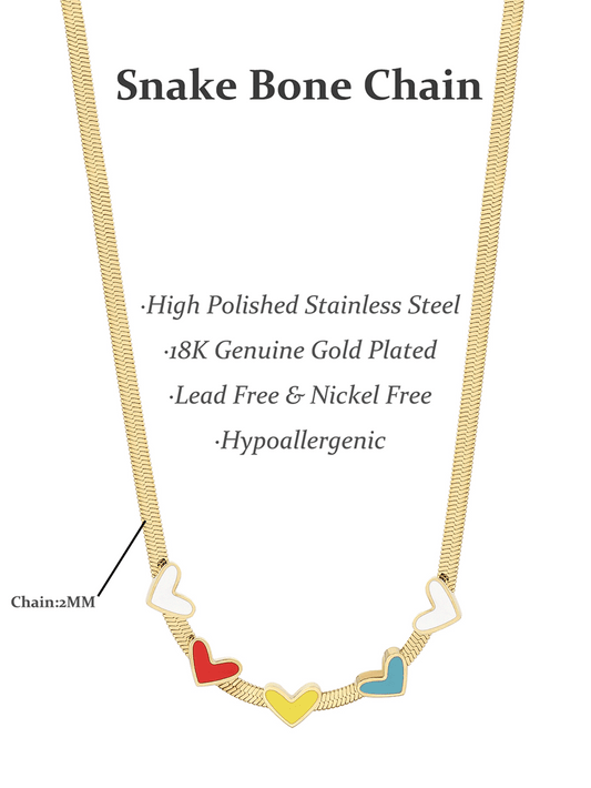 Women's Clavicle Chain Snake Bone Chain, Stainless Steel 18k Vacuum Gold Plated Jewelry - YUZENG-jewelrystore.com