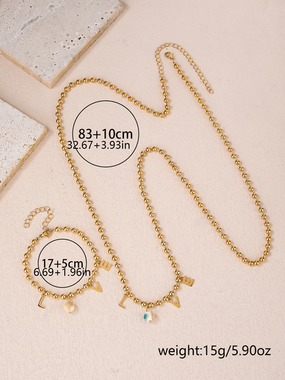 Set of Stylish and Personalized LOVE-themed Body Jewelry: Perfect for Dates, Dinners, Parties, and Daily Wear - YUZENG-jewelrystore.com
