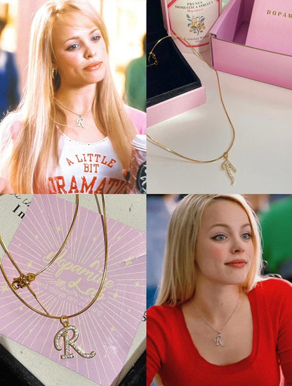 Friends Season Rachel name 26 letters initial vintage customized necklace - YUZENG-jewelrystore.com