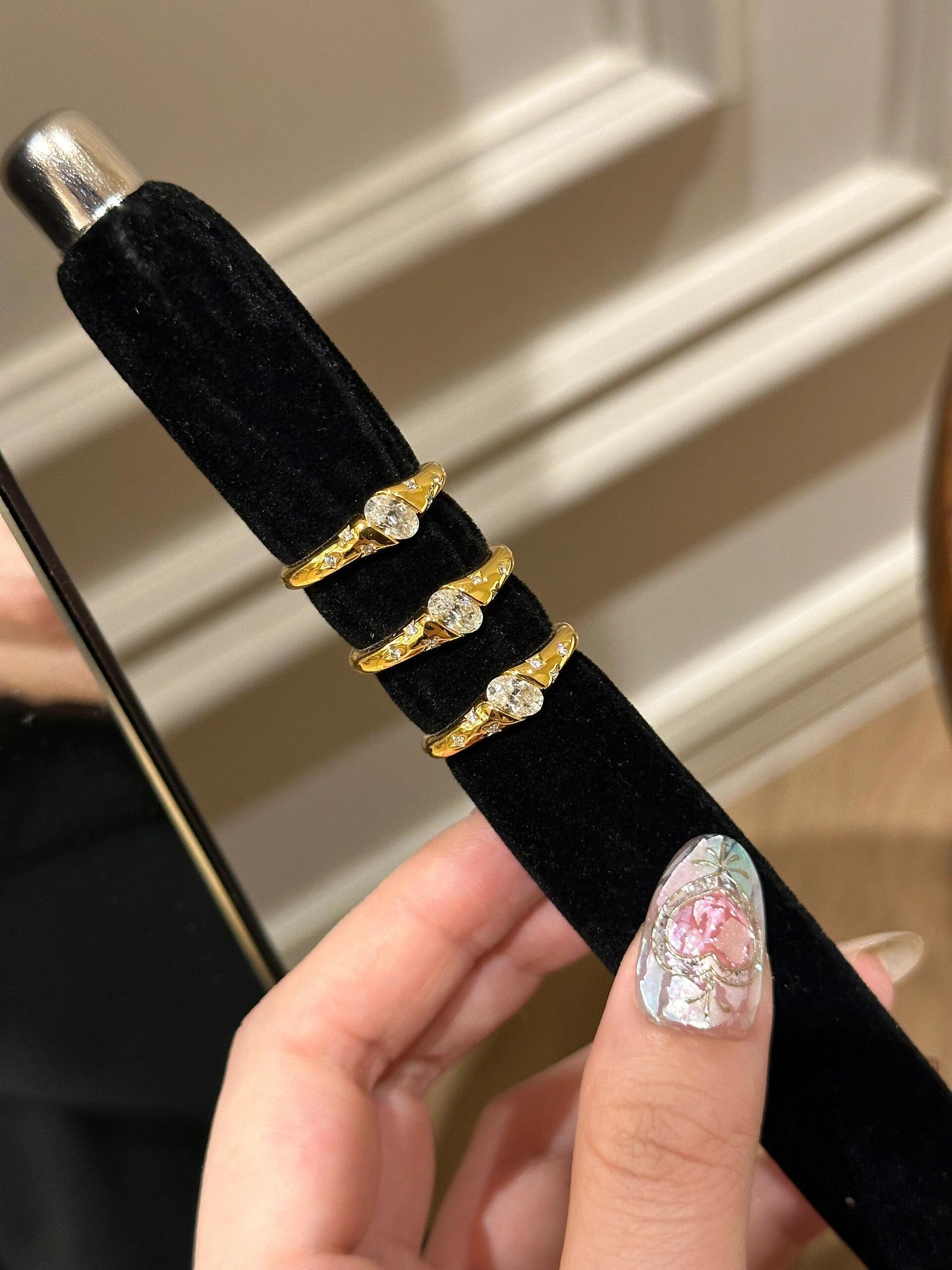[Retro Luxe] Retro starlight falling, asteroid ring, zircon inlay - YUZENG-jewelrystore.com