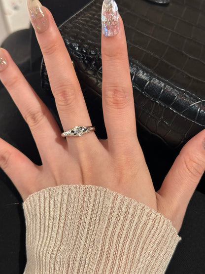 [Retro Luxe] Retro starlight falling, asteroid ring, zircon inlay - YUZENG-jewelrystore.com