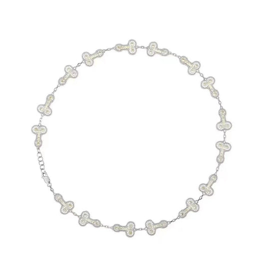 DicCleef spoof necklace s925 men and women couple necklace color moissanite necklace 51CM/21IN - YUZENG-jewelrystore.com