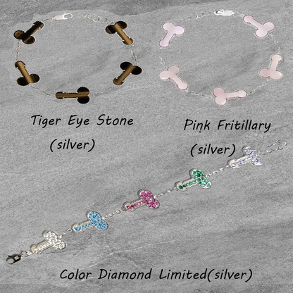Breaking the shame of genitals, Dicleef Arpels exclusive original 925 silver bracelet jewelry, Dicleef Arpels men's and women's couple gift - YUZENG-jewelrystore.com