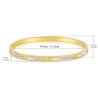 Bracelets for Women - 18k Gold bracelet - Love Bangle Bracelets, Non-Tarnish Gold Bangles, Stainless Steel Jewelry - Fashion Accessories for Women's Style - YUZENG-jewelrystore.com