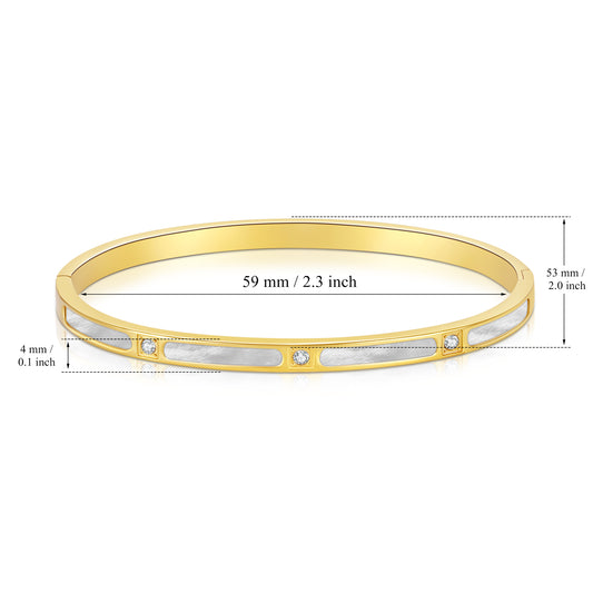 Bracelets for Women - 18k Gold bracelet - Love Bangle Bracelets, Non-Tarnish Gold Bangles, Stainless Steel Jewelry - Fashion Accessories for Women's Style - YUZENG-jewelrystore.com