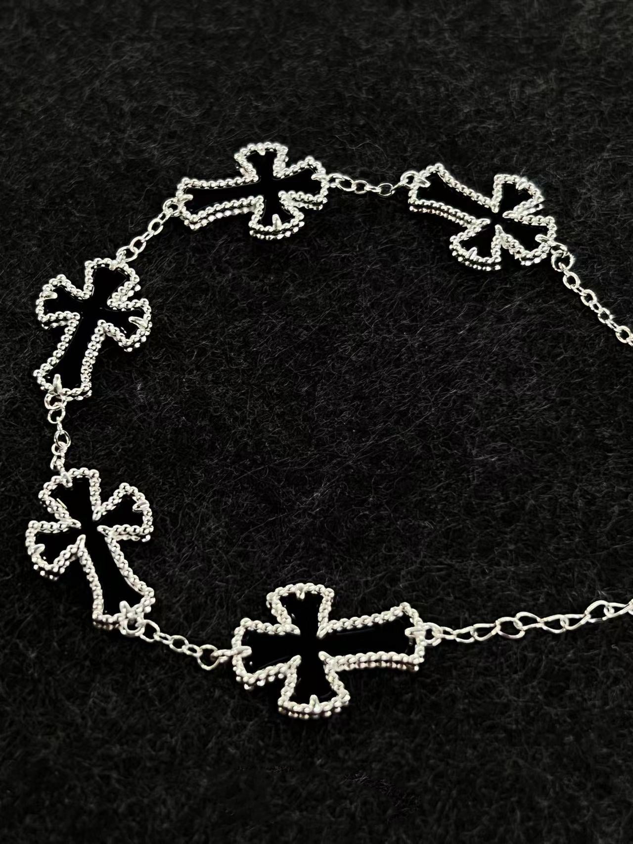 Cross cleef 18K gold plated  European and American hip-hop niche original design bracelet - YUZENG-jewelrystore.com