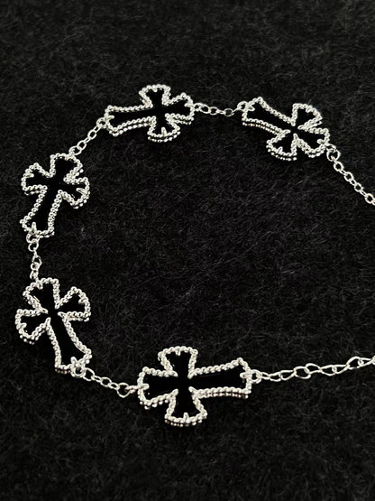 Cross cleef 18K gold plated  European and American hip-hop niche original design bracelet - YUZENG-jewelrystore.com