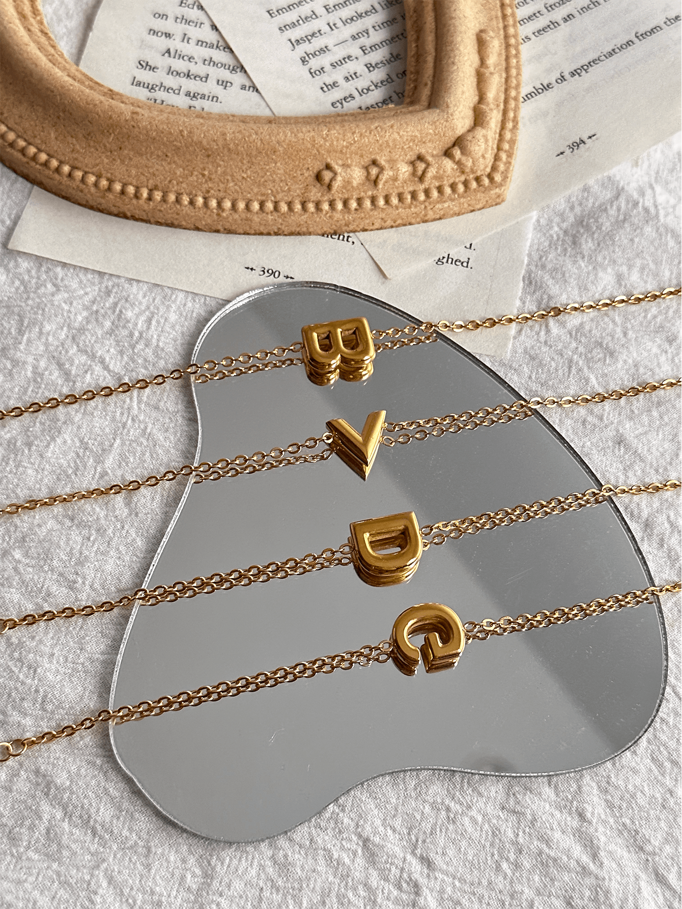 Stainless Steel Light Luxury Letter Pendant Necklace 18k Gold - YUZENG-jewelrystore.com
