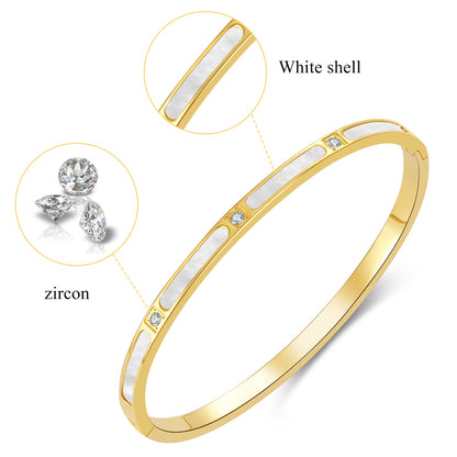 Bracelets for Women - 18k Gold bracelet - Love Bangle Bracelets, Non-Tarnish Gold Bangles, Stainless Steel Jewelry - Fashion Accessories for Women's Style - YUZENG-jewelrystore.com