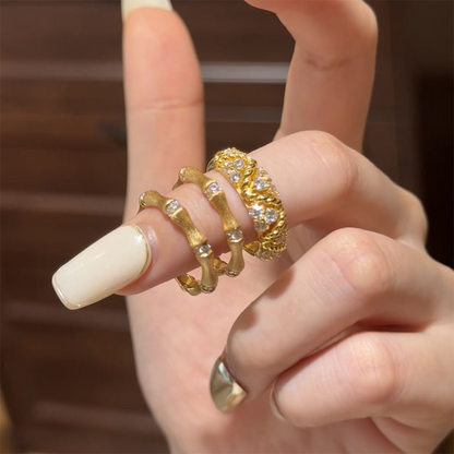 Gold Bamboo Ring