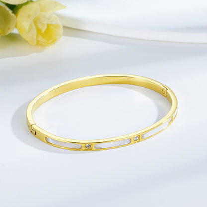 Bracelets for Women - 18k Gold bracelet - Love Bangle Bracelets, Non-Tarnish Gold Bangles, Stainless Steel Jewelry - Fashion Accessories for Women's Style - YUZENG-jewelrystore.com