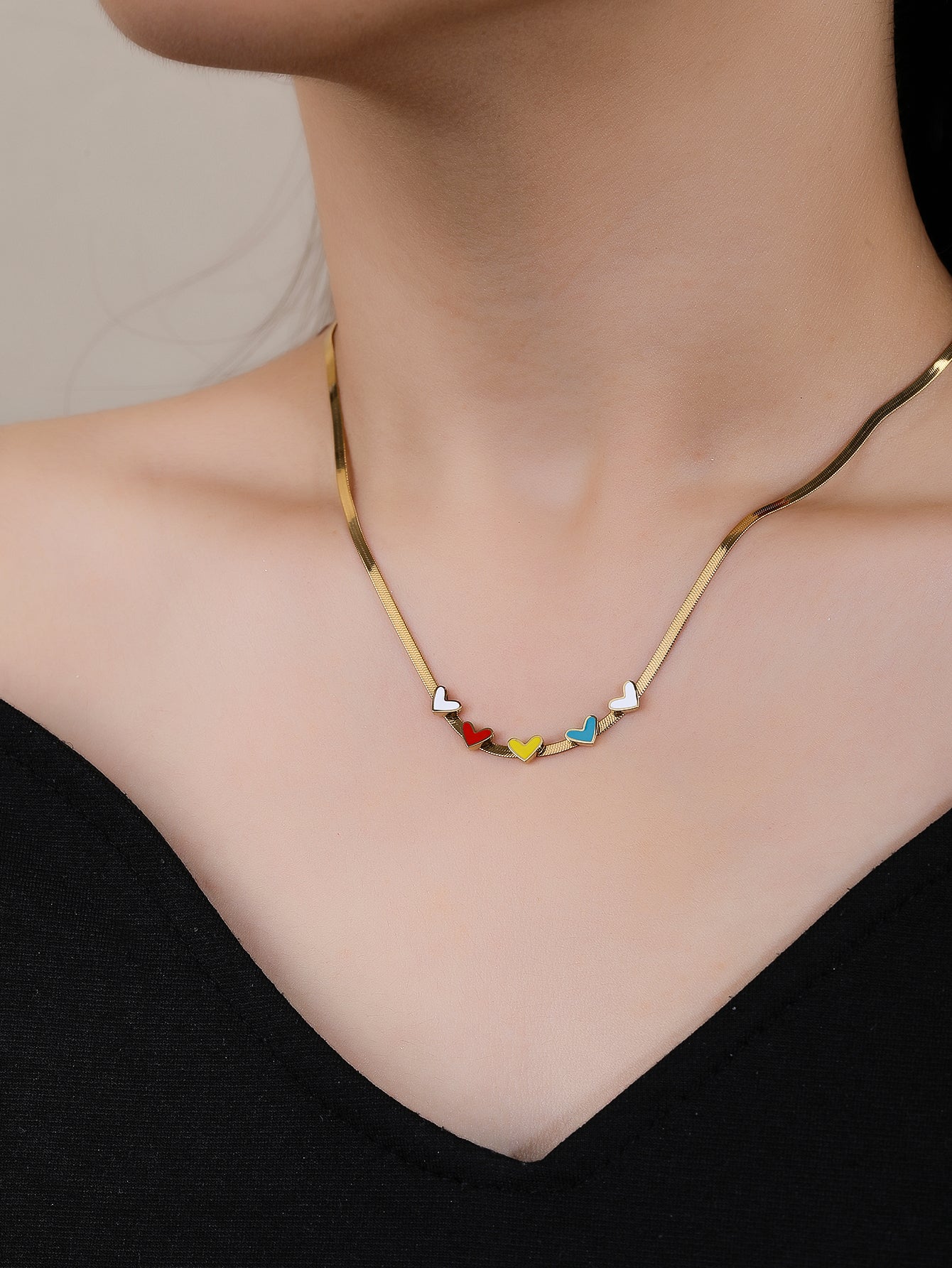 Women's Clavicle Chain Snake Bone Chain, Stainless Steel 18k Vacuum Gold Plated Jewelry - YUZENG-jewelrystore.com