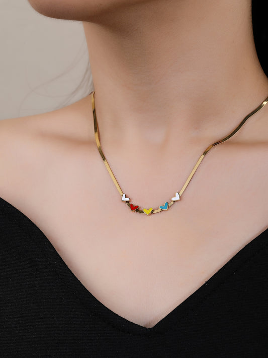 Women's Clavicle Chain Snake Bone Chain, Stainless Steel 18k Vacuum Gold Plated Jewelry - YUZENG-jewelrystore.com