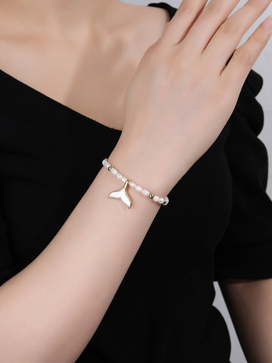 AAA Pearl Bracelet - Stainless Steel, Non-Tarnish Gold Bracelet for Women - Trendy and Dainty Pearl Jewelry,Gift for Your Best Friend - YUZENG-jewelrystore.com
