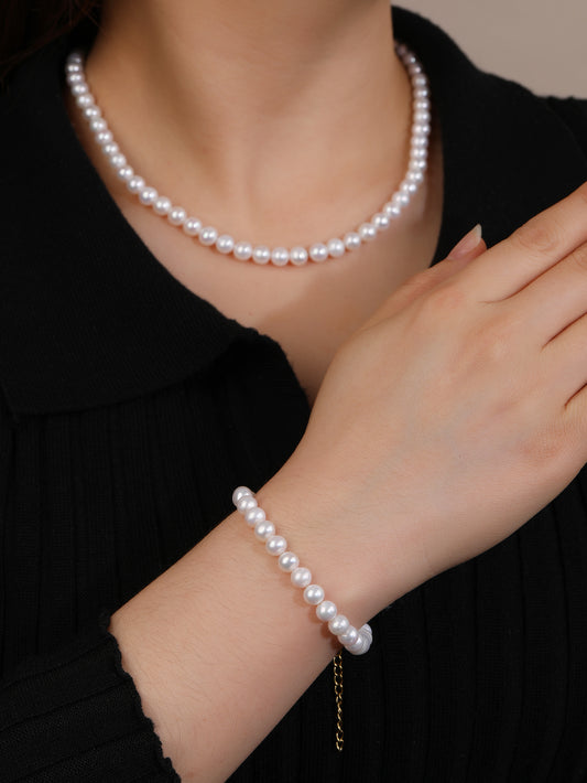 Natural Pearl Jewelry Set for Women - Fashionable, Versatile, and Cute Summer Style - Perfect for Everyday Looks! - YUZENG-jewelrystore.com