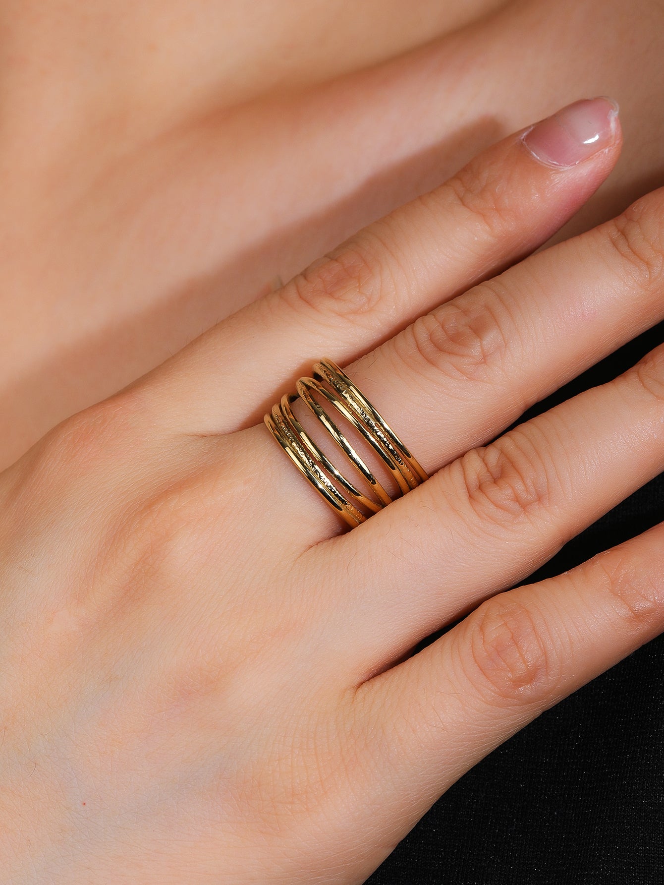 Fashion stainless steel 18k vintage open ring - YUZENG-jewelrystore.com