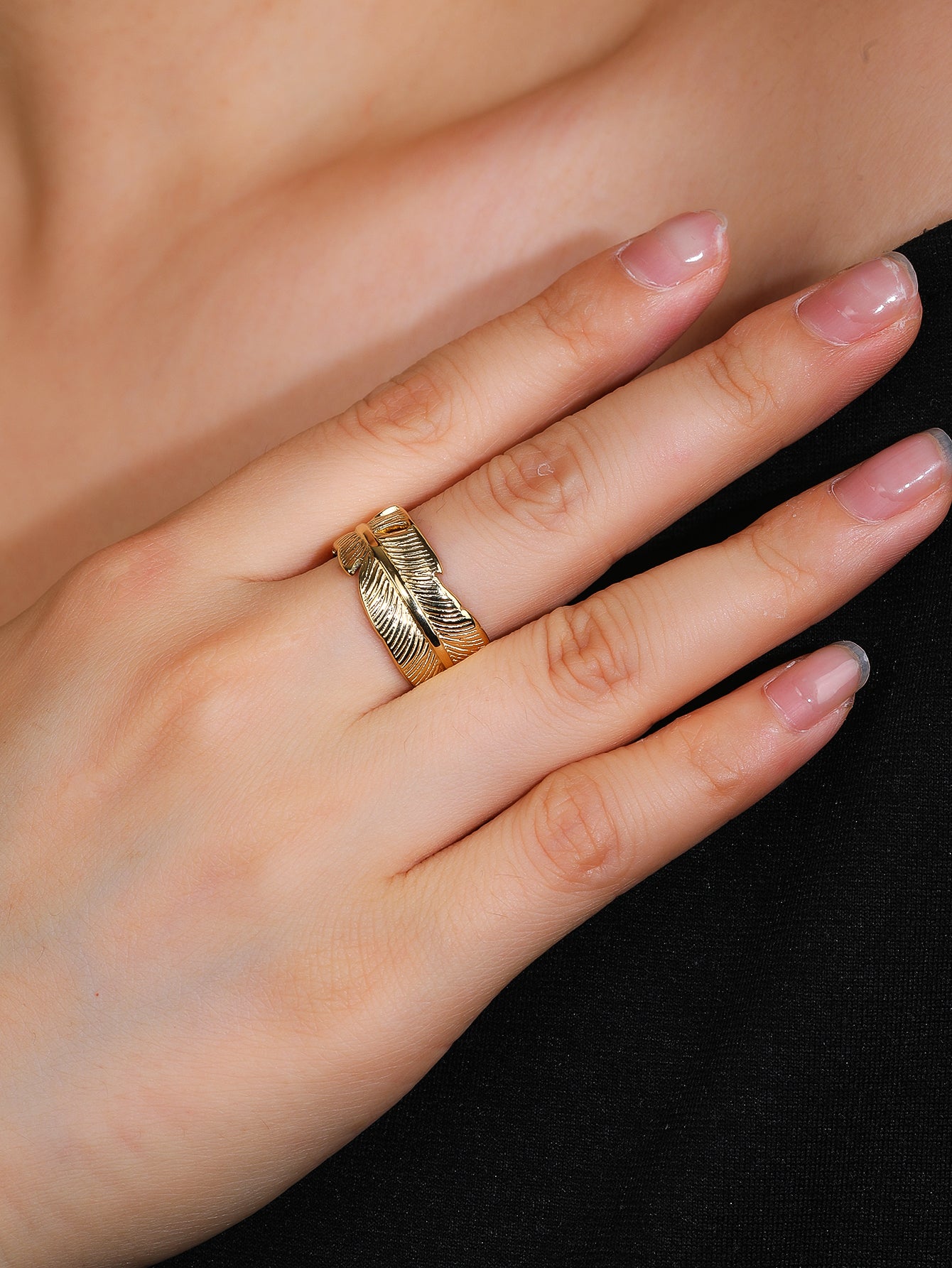 Fashion stainless steel 18k vintage open ring - YUZENG-jewelrystore.com