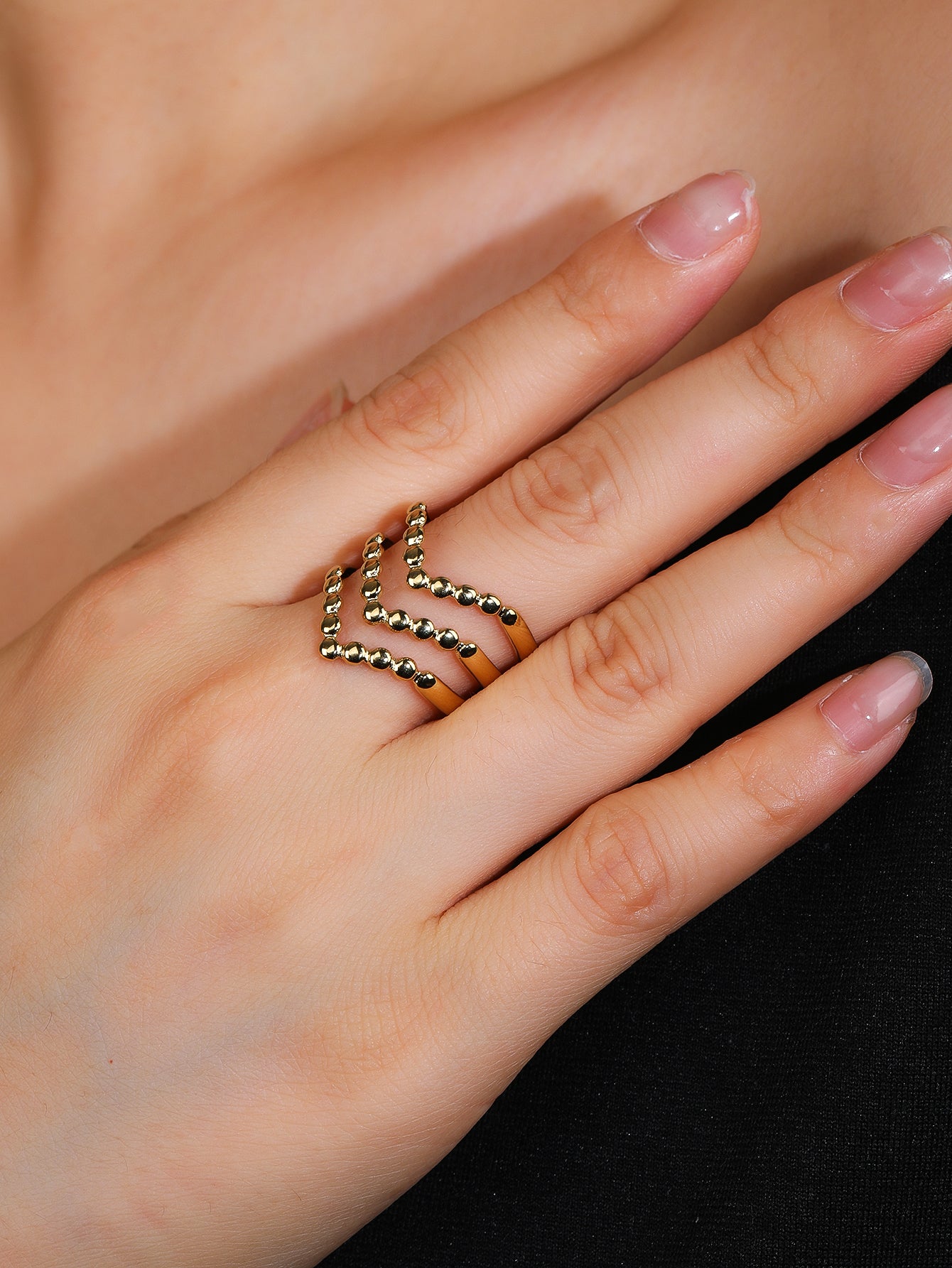 Fashion stainless steel 18k vintage open ring - YUZENG-jewelrystore.com