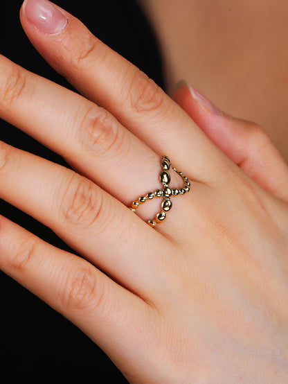 Fashion stainless steel 18k vintage open ring - YUZENG-jewelrystore.com