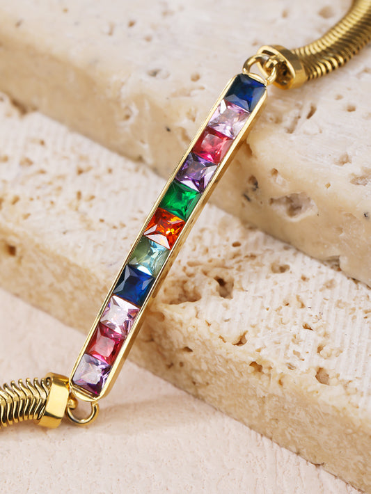 Fashion stainless steel three-color bracelet - YUZENG-jewelrystore.com