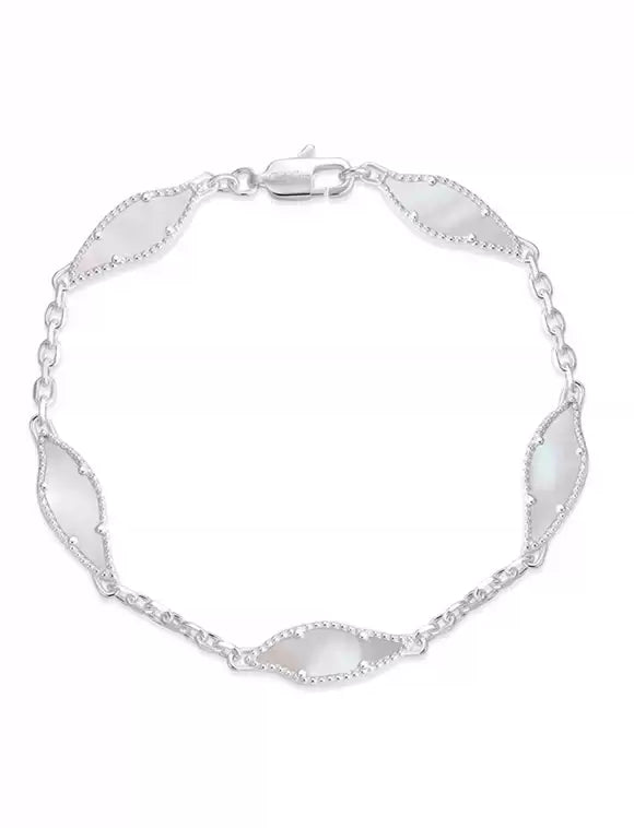 BETELNUT CLEEF Bracelets for Women - S925 Sterling Silver, Natural Agate, Mother-of-Pearl - Perfect for Daily Wear, Special Occasions, and Gift Giving - YUZENG-jewelrystore.com