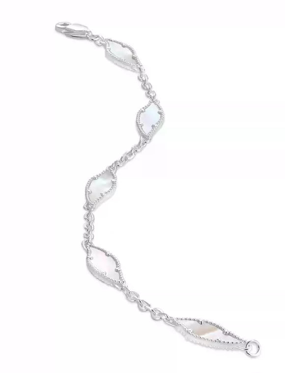 BETELNUT CLEEF Bracelets for Women - S925 Sterling Silver, Natural Agate, Mother-of-Pearl - Perfect for Daily Wear, Special Occasions, and Gift Giving - YUZENG-jewelrystore.com