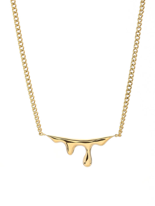 316L Stainless Steel 18K Gold Liquid Dissolve Pendant Necklace - YUZENG-jewelrystore.com