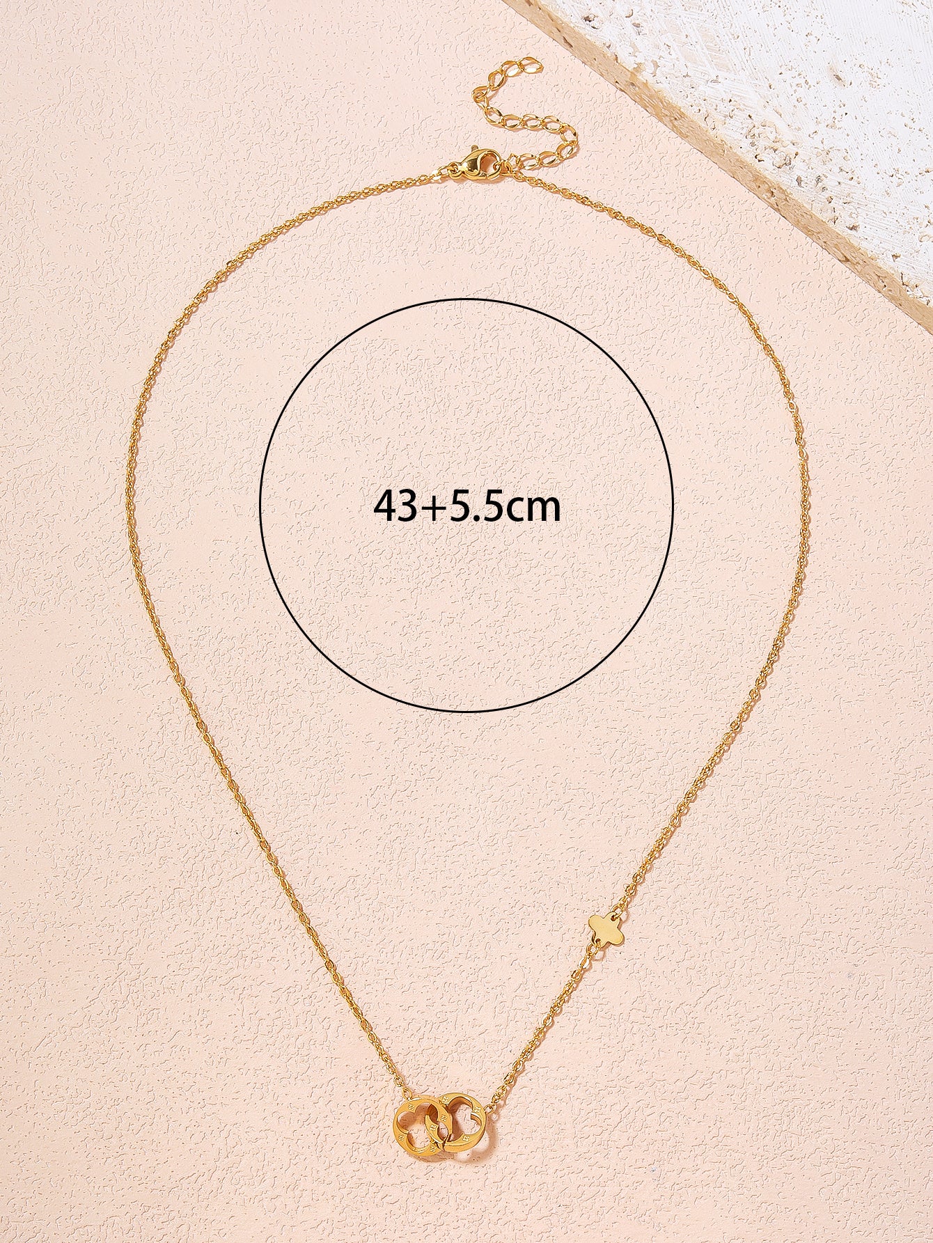 Four-Leaf Clover Hollow Out Necklace - Stainless Steel Rose Gold Plated - YUZENG-jewelrystore.com