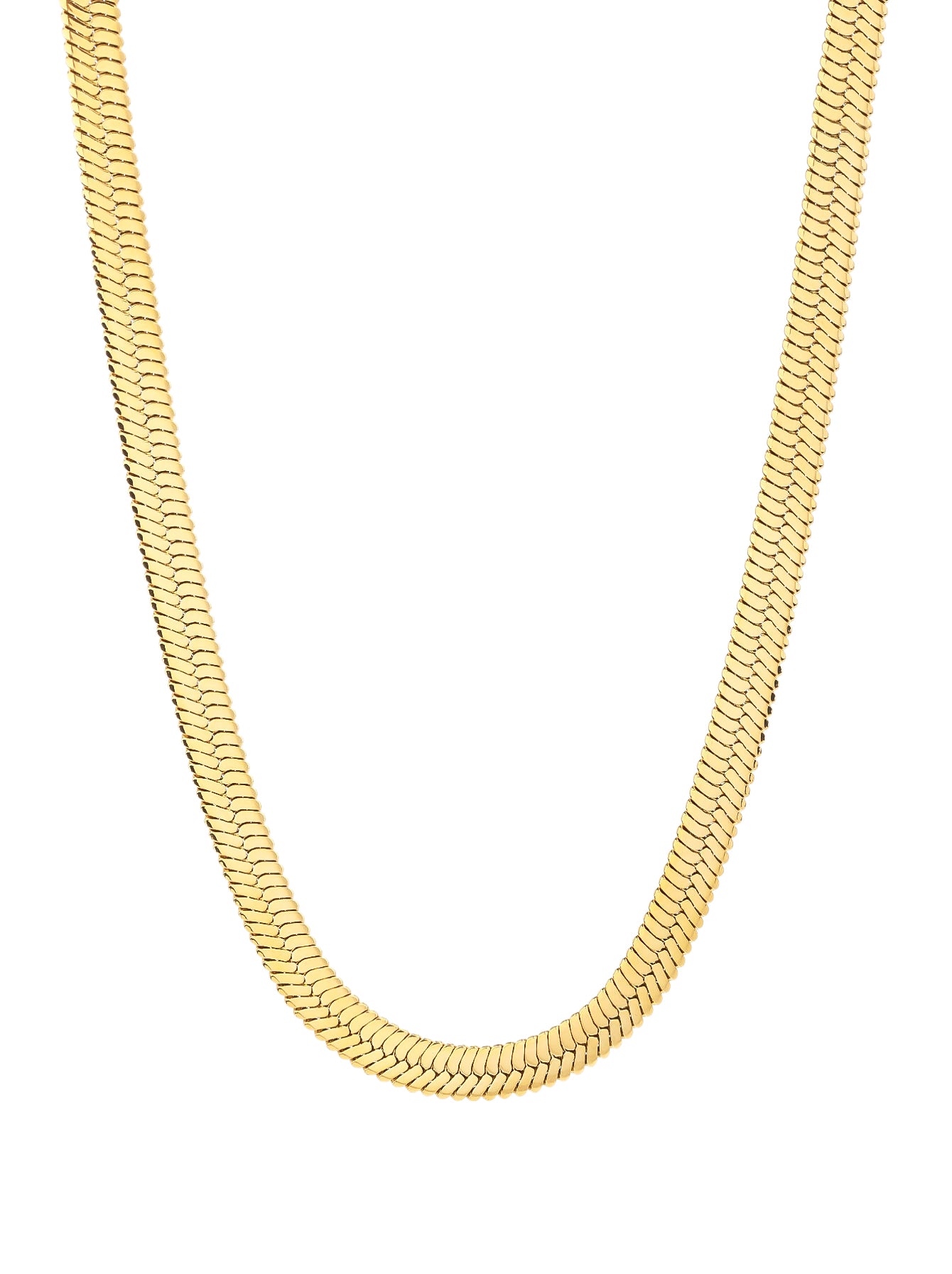 18K gold 316L stainless steel snake bone chain