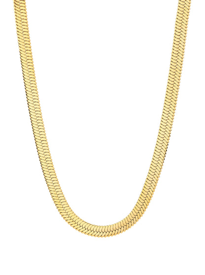18K gold 316L stainless steel snake bone chain