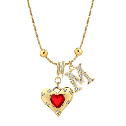 Gold Necklace for Women - Customized Name Pendant - Non-Tarnish Initial Jewelry - Trendy Letter Necklace - Gifts for Her - Love Necklace - YUZENG-jewelrystore.com