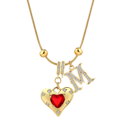 Gold Necklace for Women - Customized Name Pendant - Non-Tarnish Initial Jewelry - Trendy Letter Necklace - Gifts for Her - Love Necklace - YUZENG-jewelrystore.com
