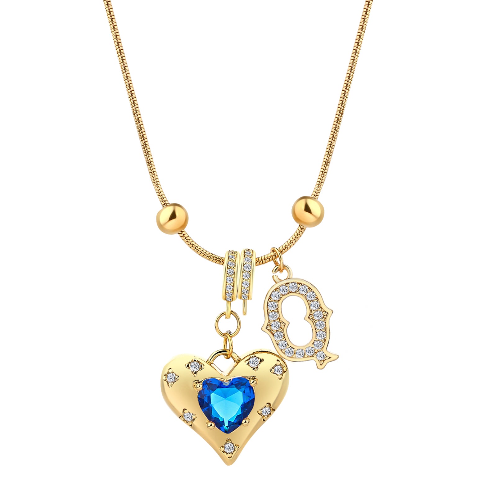 Gold Necklace for Women - Customized Name Pendant - Non-Tarnish Initial Jewelry - Trendy Letter Necklace - Gifts for Her - Love Necklace - YUZENG-jewelrystore.com