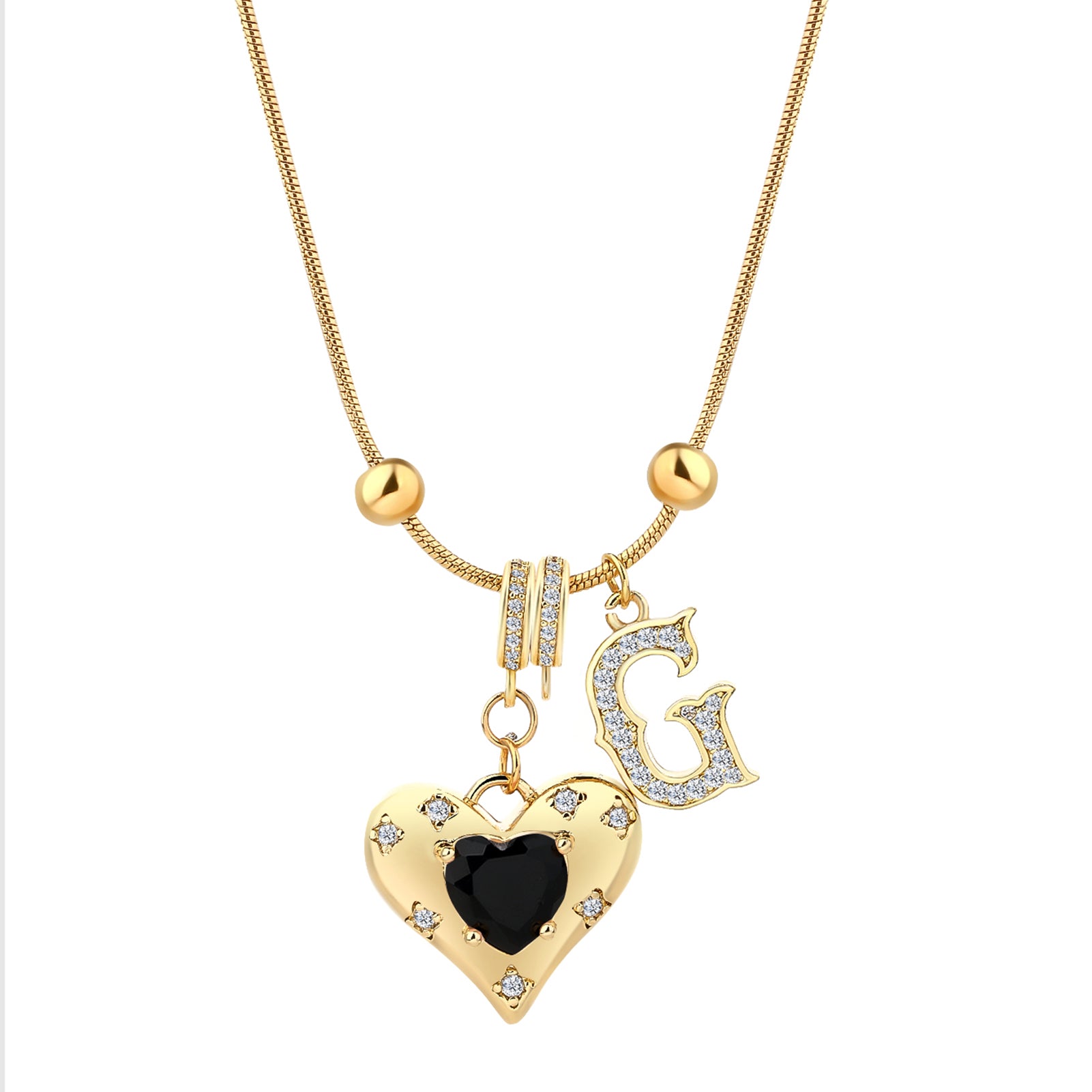 Gold Necklace for Women - Customized Name Pendant - Non-Tarnish Initial Jewelry - Trendy Letter Necklace - Gifts for Her - Love Necklace - YUZENG-jewelrystore.com