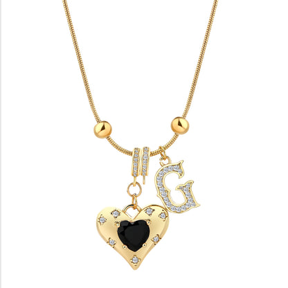 Gold Necklace for Women - Customized Name Pendant - Non-Tarnish Initial Jewelry - Trendy Letter Necklace - Gifts for Her - Love Necklace - YUZENG-jewelrystore.com