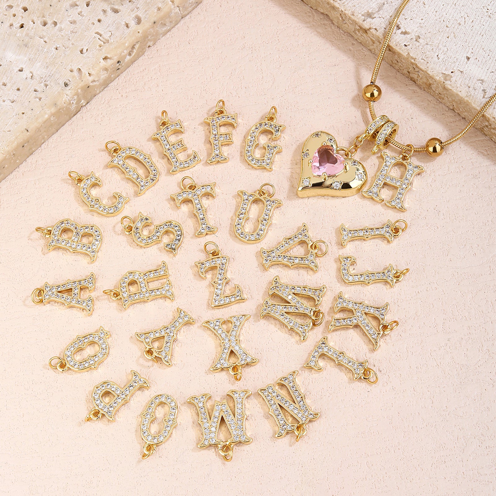 Gold Necklace for Women - Customized Name Pendant - Non-Tarnish Initial Jewelry - Trendy Letter Necklace - Gifts for Her - Love Necklace - YUZENG-jewelrystore.com