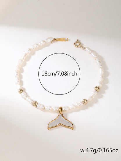 AAA Pearl Bracelet - Stainless Steel, Non-Tarnish Gold Bracelet for Women - Trendy and Dainty Pearl Jewelry,Gift for Your Best Friend - YUZENG-jewelrystore.com