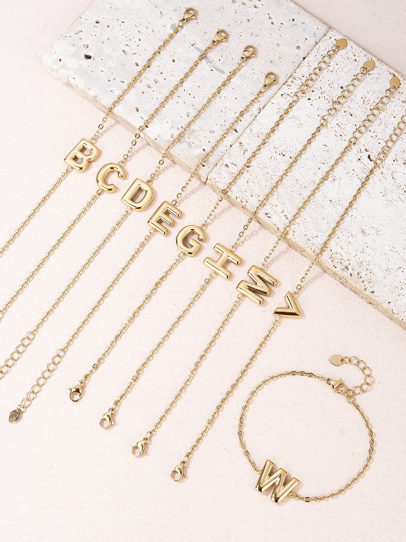 Stainless Steel Light Luxury Letter Pendant Necklace 18k Gold - YUZENG-jewelrystore.com