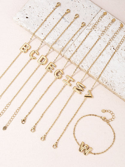 Stainless Steel Light Luxury Letter Pendant Necklace 18k Gold - YUZENG-jewelrystore.com