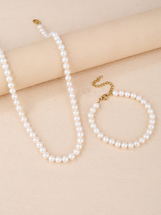 Natural Pearl Jewelry Set for Women - Fashionable, Versatile, and Cute Summer Style - Perfect for Everyday Looks! - YUZENG-jewelrystore.com
