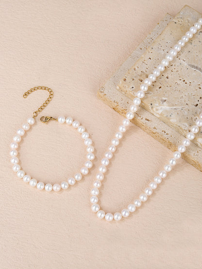 Natural Pearl Jewelry Set for Women - Fashionable, Versatile, and Cute Summer Style - Perfect for Everyday Looks! - YUZENG-jewelrystore.com