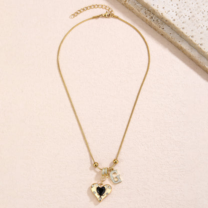 Gold Necklace for Women - Customized Name Pendant - Non-Tarnish Initial Jewelry - Trendy Letter Necklace - Gifts for Her - Love Necklace - YUZENG-jewelrystore.com