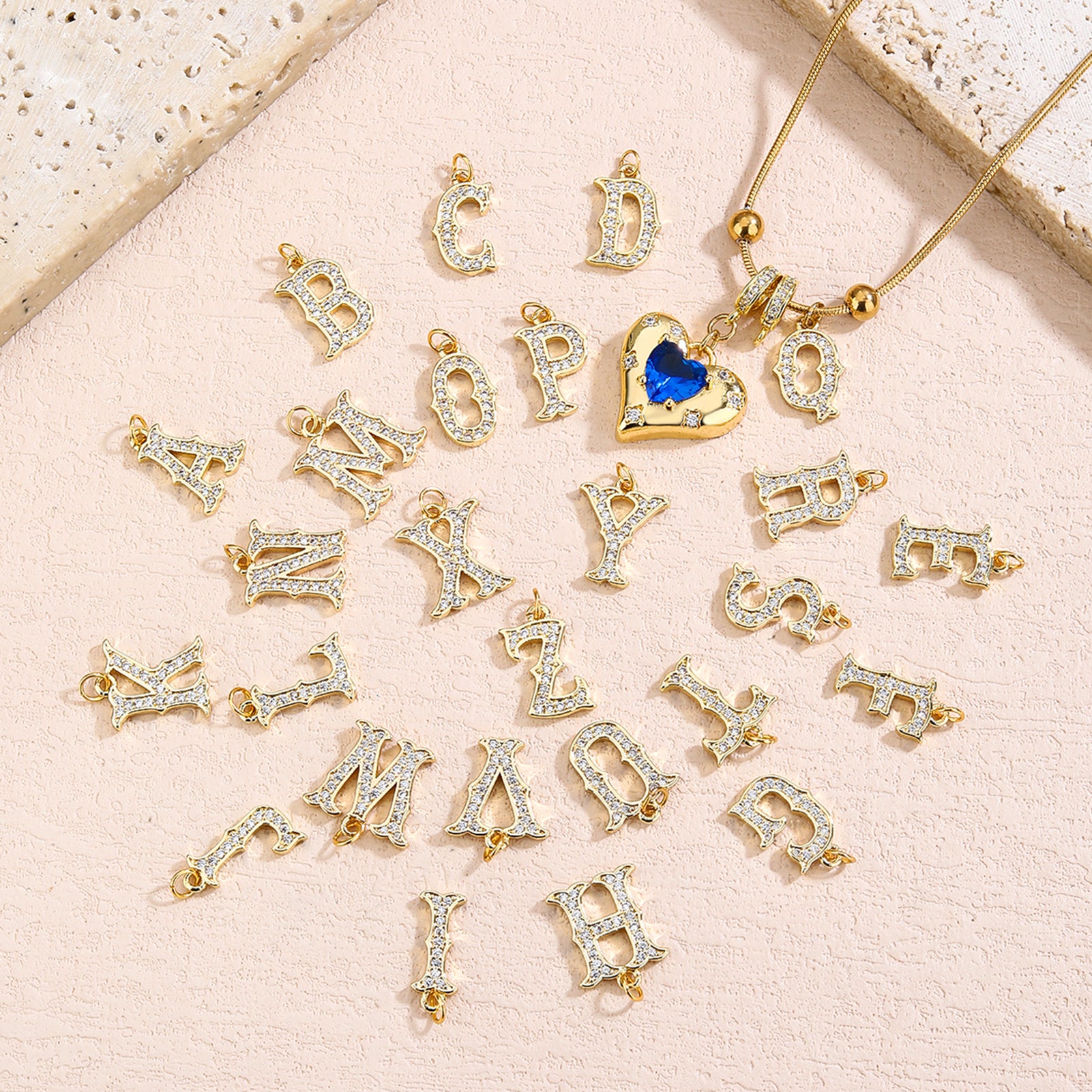 Gold Necklace for Women - Customized Name Pendant - Non-Tarnish Initial Jewelry - Trendy Letter Necklace - Gifts for Her - Love Necklace - YUZENG-jewelrystore.com