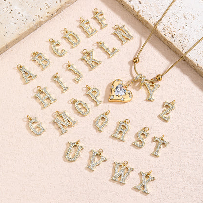 Gold Necklace for Women - Customized Name Pendant - Non-Tarnish Initial Jewelry - Trendy Letter Necklace - Gifts for Her - Love Necklace - YUZENG-jewelrystore.com